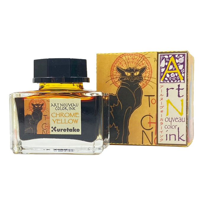 Kuretake Art Nouveau Ink Bottle - Chrome Yellow - Pen Boutique Ltd