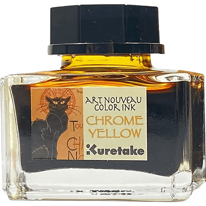 Kuretake Art Nouveau Ink Bottle - Chrome Yellow - Pen Boutique Ltd