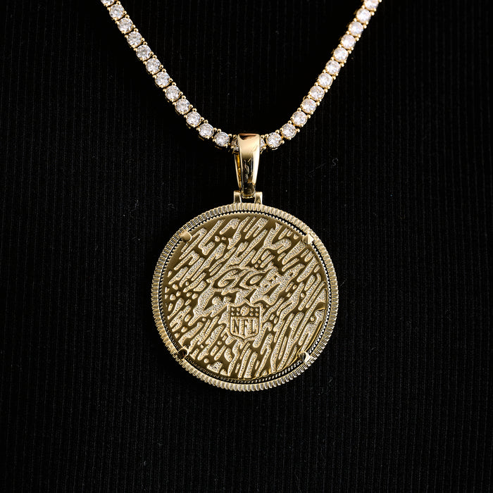 LA Rams Official NFL Coin Pendant in Yellow Gold