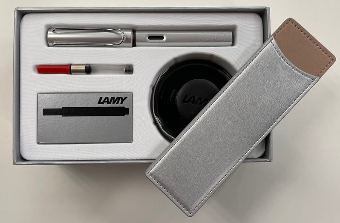Lamy AL - Star Gift Set - White Silver w/ Sleeve - Pen Boutique Ltd
