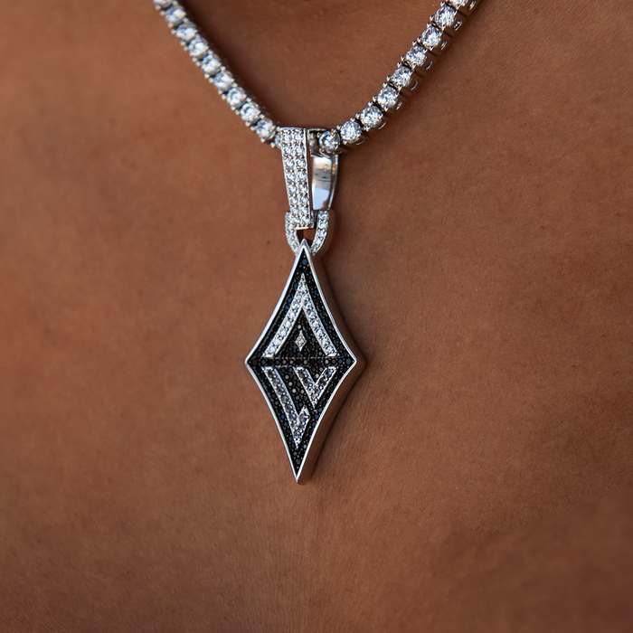 Las Vegas Aces Official WNBA Logo Pendant in White Gold