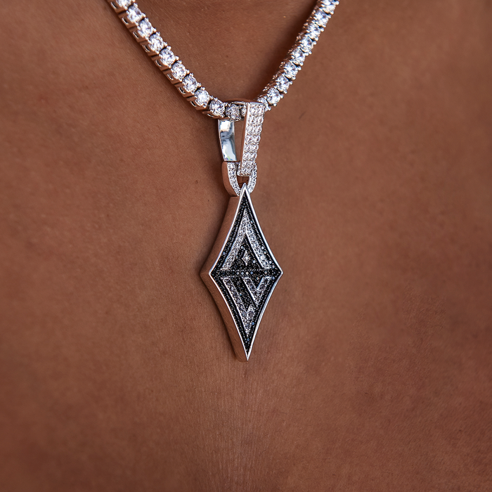 Las Vegas Aces Official WNBA Logo Pendant in White Gold