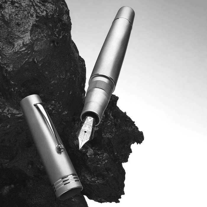 Leonardo Momento Zero Fountain Pen - Alumina - Aluminium Trim (Limited Edition) - Pen Boutique Ltd