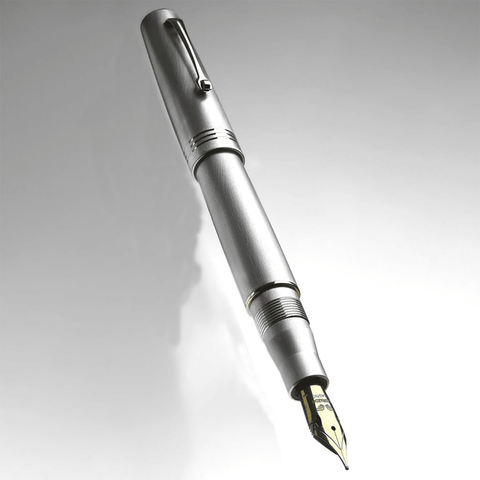 Leonardo Momento Zero Fountain Pen - Alumina - Gold Trim (Limited Edition) - Pen Boutique Ltd