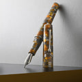 Leonardo Momento Zero Fountain Pen - Lava E Cenere - Silver Trim - Pen Boutique Ltd