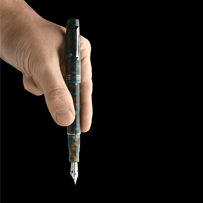 Leonardo Momento Zero Fountain Pen - Pausilya - Silver Trim - Pen Boutique Ltd
