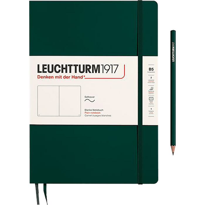 Leuchtturm 1917 411 Softcover Notebook - B5 - Plain - Pen Boutique Ltd