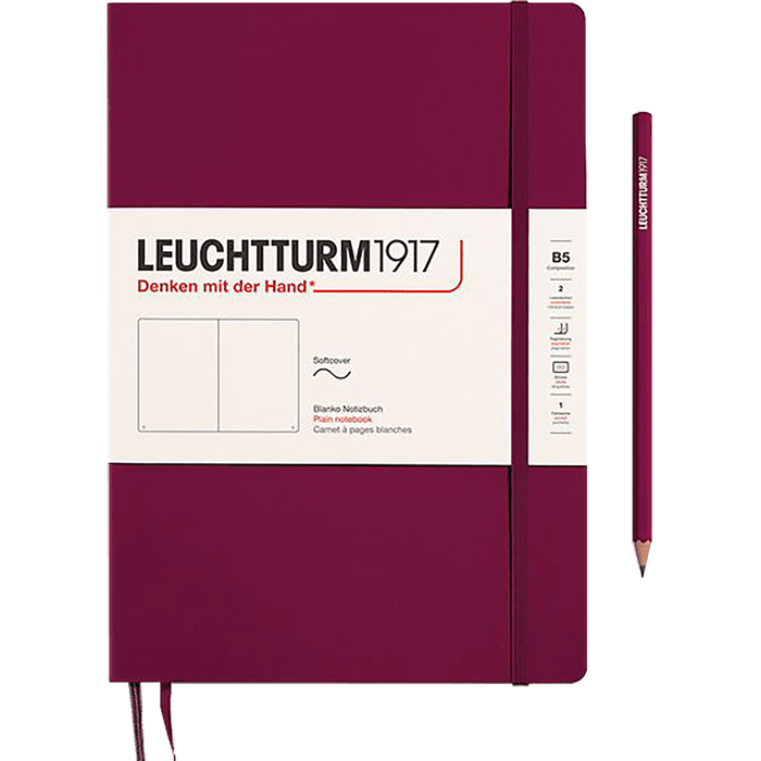 Leuchtturm 1917 411 Softcover Notebook - B5 - Plain - Pen Boutique Ltd