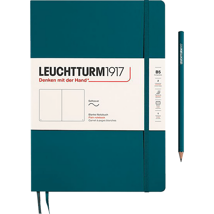 Leuchtturm 1917 411 Softcover Notebook - B5 - Plain - Pen Boutique Ltd