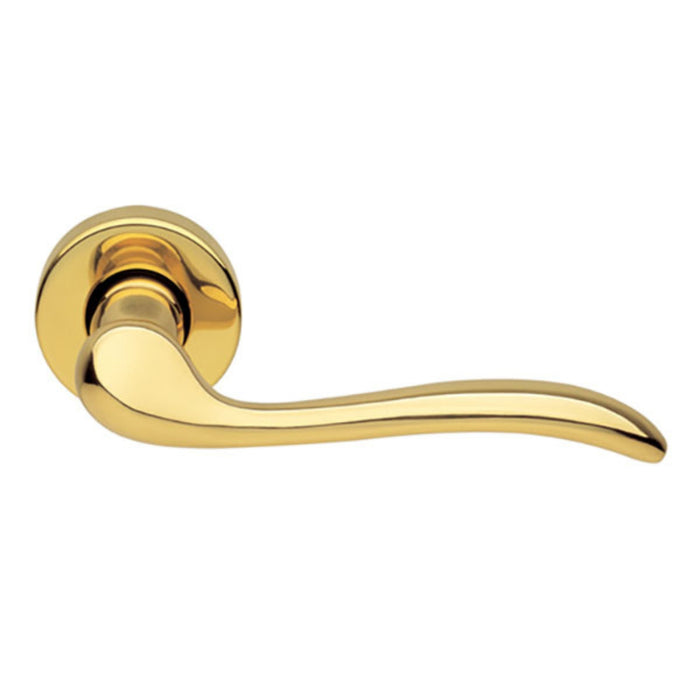 Manital Tosca Passage Door Handle Set Polished Brass MAN-TS5F-OTL-PB - The Blue Space
