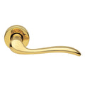 Manital Tosca Passage Door Handle Set Polished Brass MAN-TS5F-OTL-PB - The Blue Space
