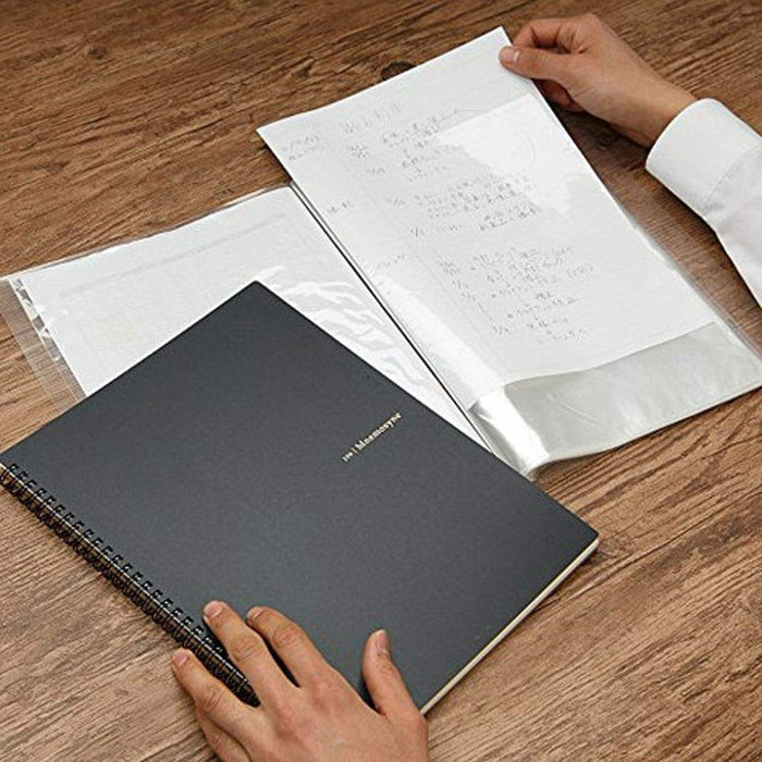 Maruman Mnemosyne Notebooks - Black - Lined - A4 - Pen Boutique Ltd