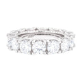 Men's Moissanite Diamond Band Ring in White Gold Vermeil - 5mm