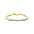 Men's Moissanite Diamond Tennis Bracelet in Yellow Gold Vermeil- 3mm