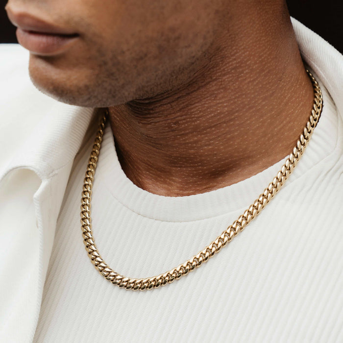 Miami Cuban Chain + Bracelet Gift Bundle in Yellow Gold - 8mm