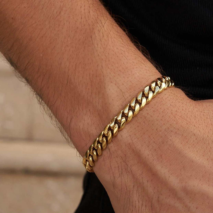 Miami Cuban Chain + Bracelet Gift Bundle in Yellow Gold - 8mm