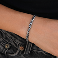 Miami Cuban Chain Bracelet in Black Rhodium - 6mm