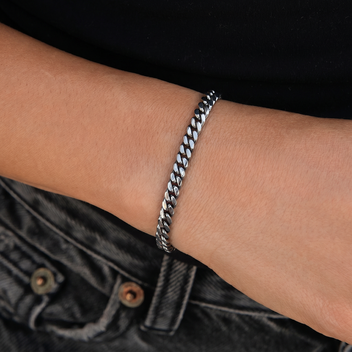 Miami Cuban Chain Bracelet in Black Rhodium - 6mm