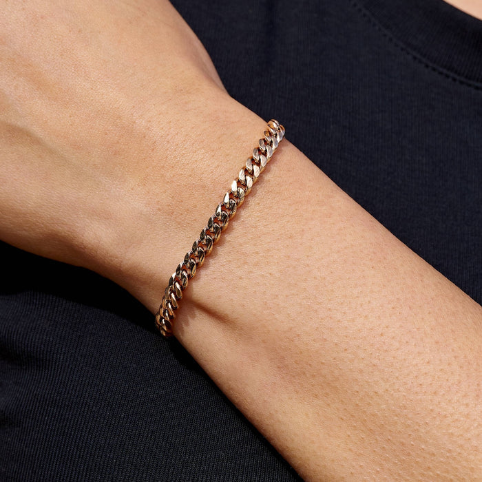 Miami Cuban Chain Bracelet in Rose Gold - 5mm