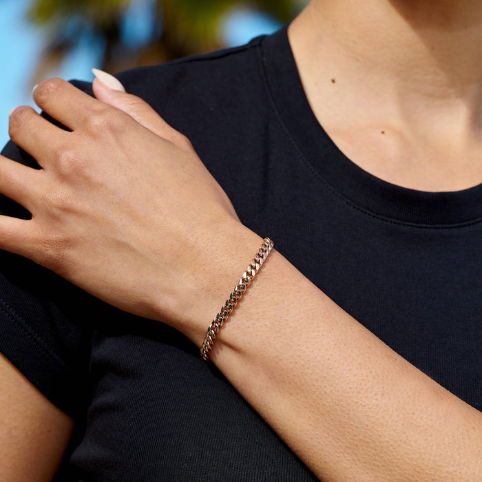 Miami Cuban Chain Bracelet in Rose Gold - 5mm