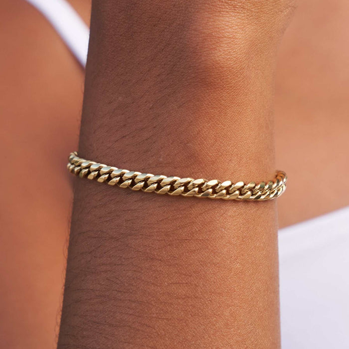 Miami Cuban Chain Bracelet in Yellow Gold Vermeil - 5mm