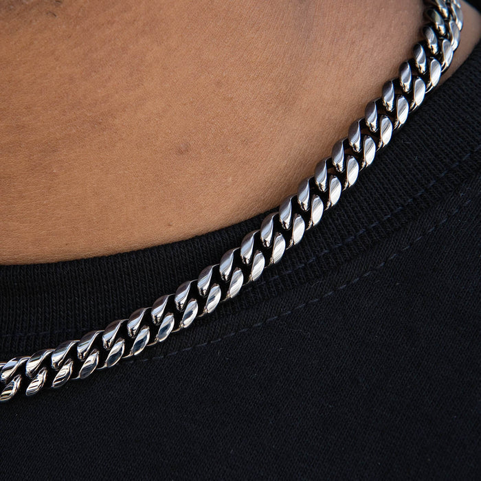 Miami Cuban Chain in Black Rhodium - 8mm