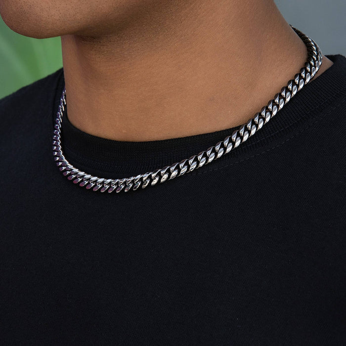 Miami Cuban Chain in Black Rhodium - 8mm