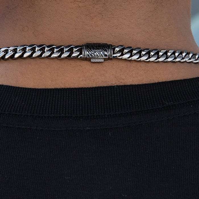 Miami Cuban Chain in Black Rhodium - 8mm