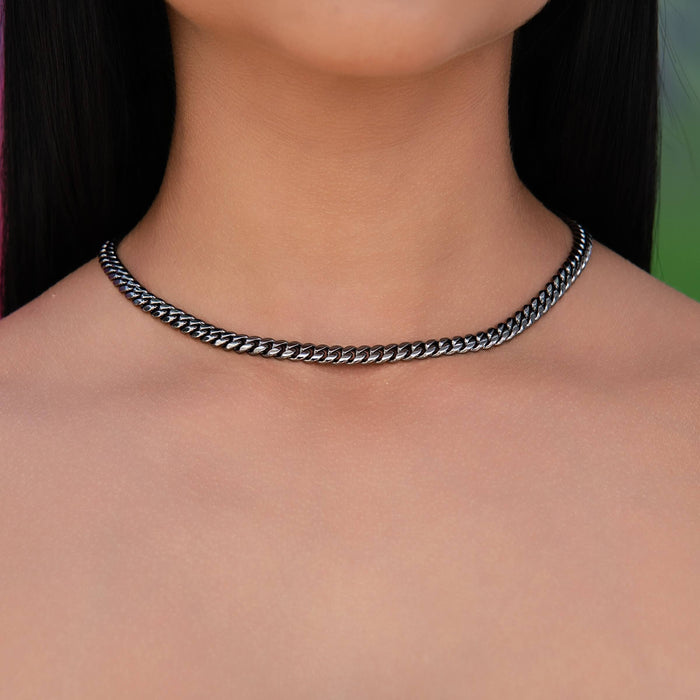 Miami Cuban Chain Necklace in Black Rhodium - 6mm