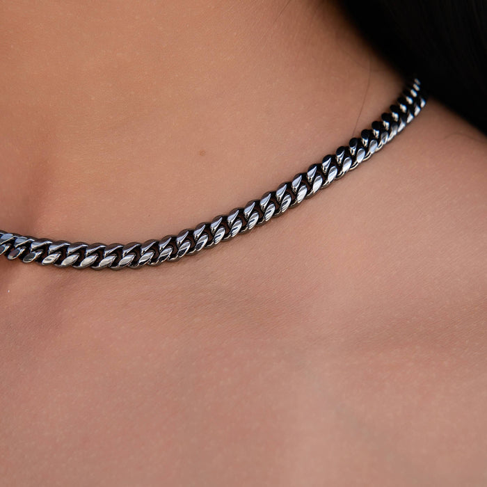 Miami Cuban Chain Necklace in Black Rhodium - 6mm