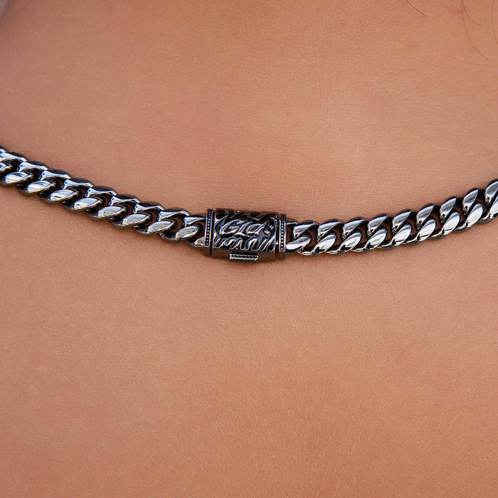 Miami Cuban Chain Necklace in Black Rhodium - 6mm