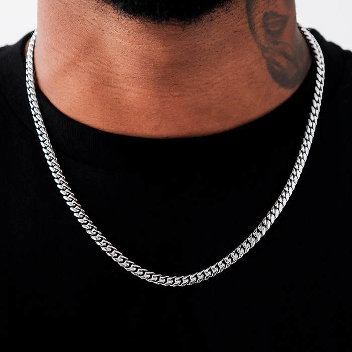Miami Cuban in White Gold - 6mm