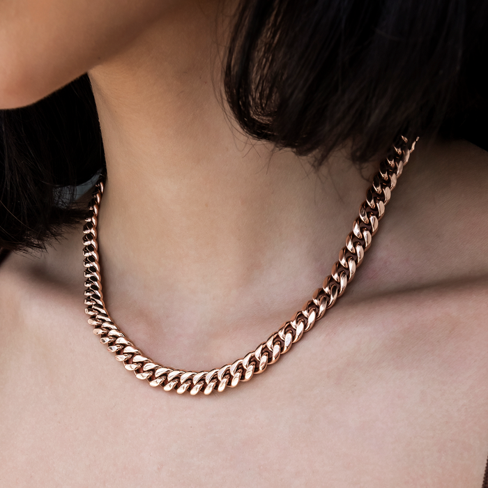 Miami Cuban Link Necklace in Rose Gold- 8mm