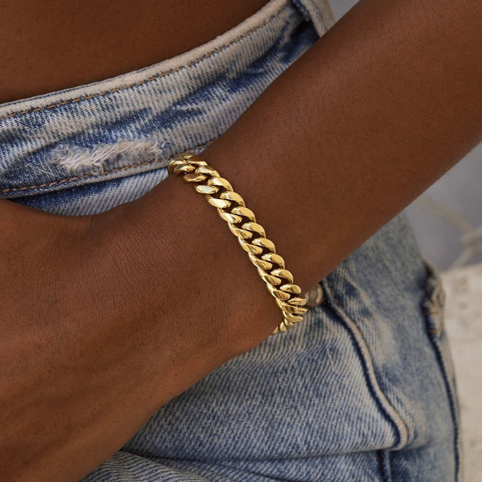 Miami Cuban Necklace + Bracelet Gift Bundle in Yellow Gold - 8mm