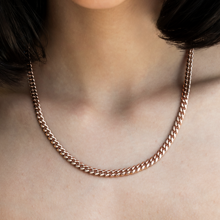 Miami Cuban Necklace in Rose Gold- 5mm