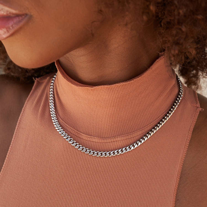 Miami Cuban Necklace in White Gold - 5mm