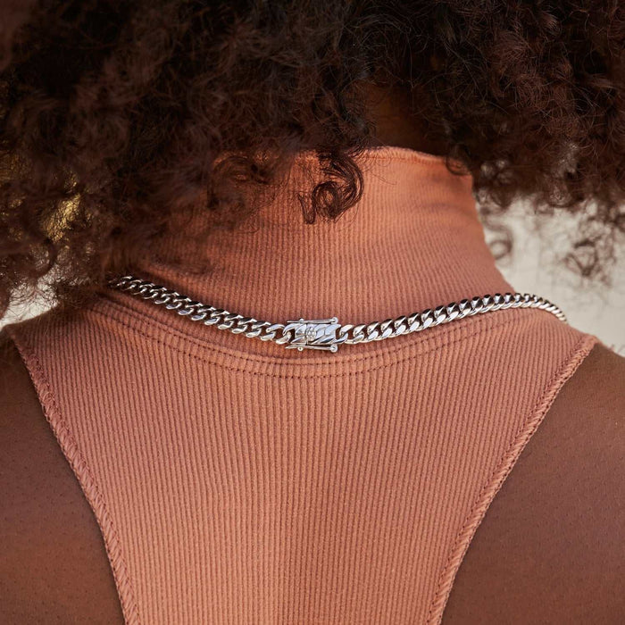 Miami Cuban Necklace in White Gold - 5mm