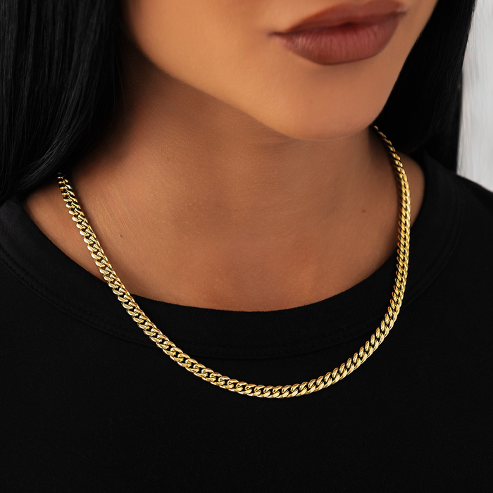 Miami Cuban Necklace in Yellow Gold - 5mm
