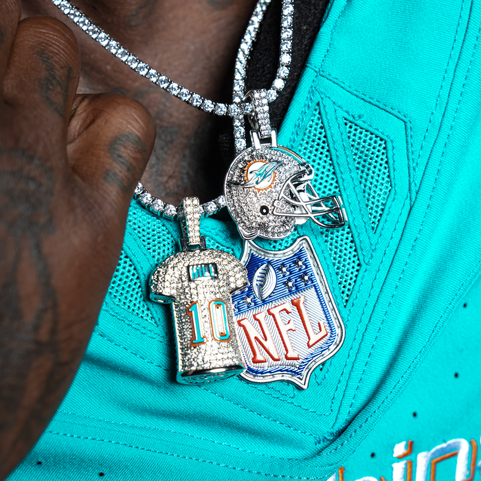 Miami Dolphins Official NFL Helmet Pendant