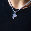 Micro Atlanta Falcons Official NFL Logo Pendant in White Gold