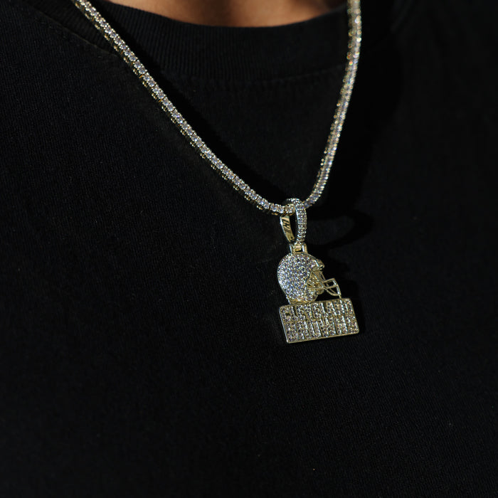 Micro Cleveland Browns Official NFL Logo Pendant Yellow Gold