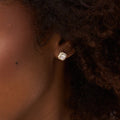 Micro Clustered Diamond Earrings in Yellow Gold