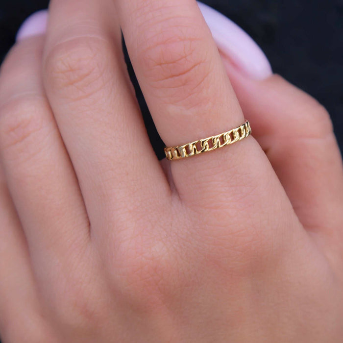 Micro Cuban Band Ring - The GLD Shop
