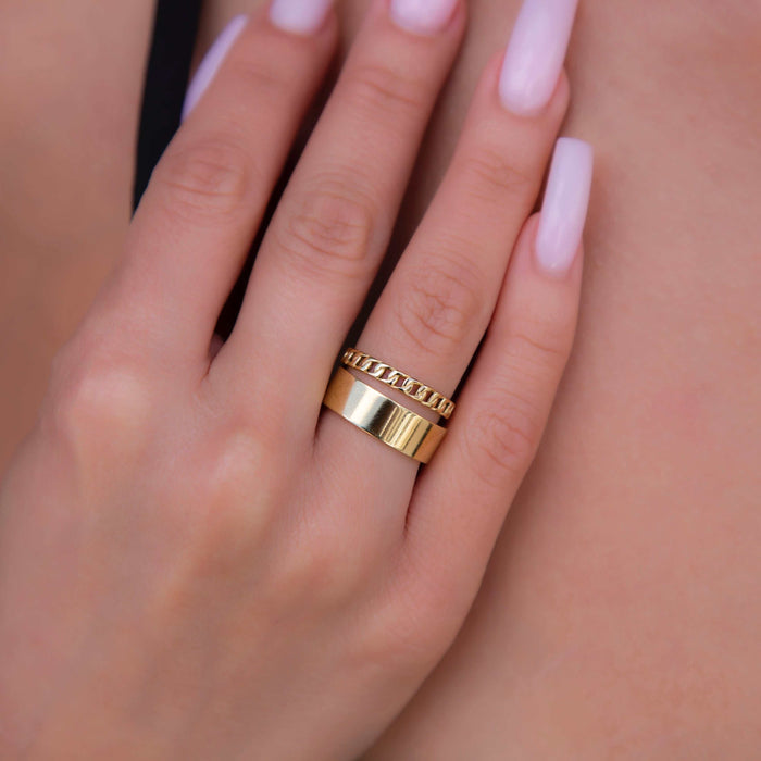 Micro Cuban Band Ring - The GLD Shop