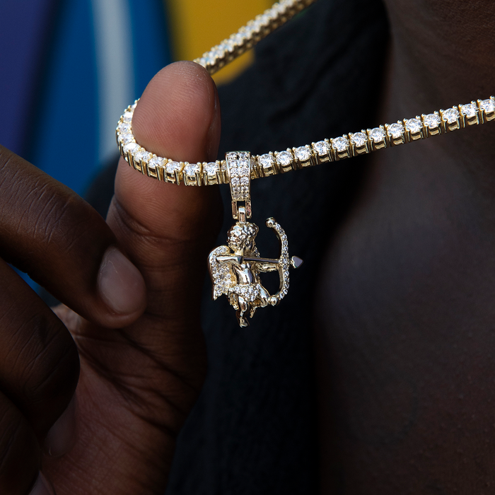 Micro Iced Cupid Pendant