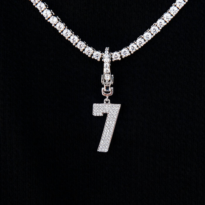 14k White Gold Plated / White Gold / 7