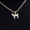 Micro Simple Goat Pendant in Yellow Gold