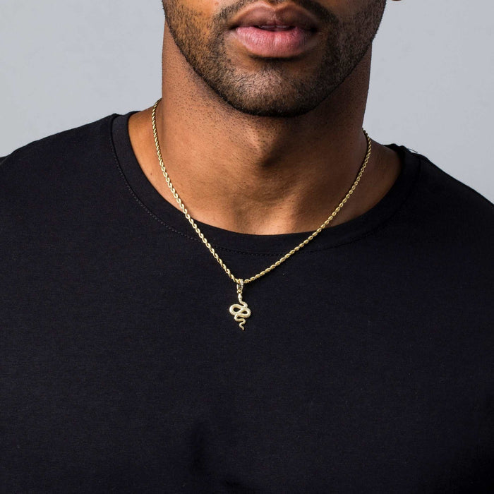 Micro Snake Pendant in Yellow Gold - The GLD Shop