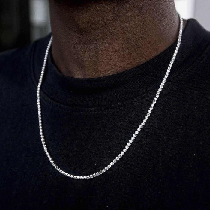 14k White Gold Plated / 20" / White Gold
