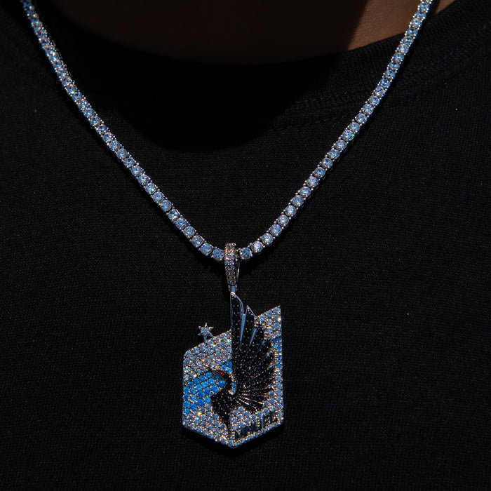 Minnesota United FC Official MLS Logo Pendant in White Gold